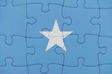 puzzle with the national flag of somalia.