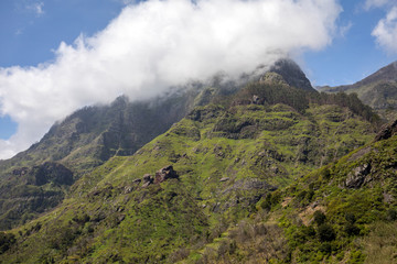 View the pass Boca da Encumeada on Madeira Island. Portugal