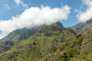 View the pass Boca da Encumeada on Madeira Island. Portugal