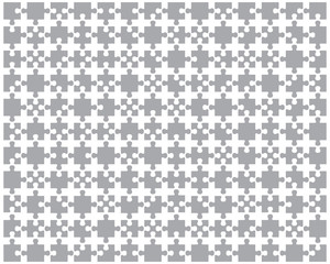 Separate pieces of gray puzzle, seamless illustration
