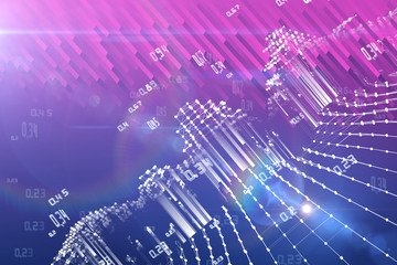  Big data. Abstract analysis infographics on gradient background.  Spatio temporal mining data.