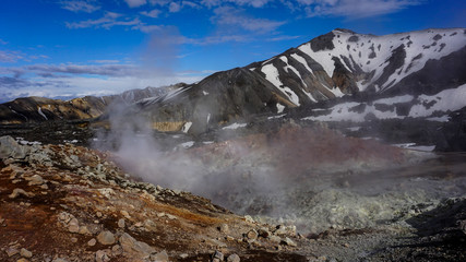 The landscape of Landmannalaugar, Central Highlands of Iceland