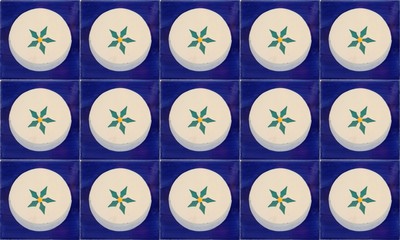 Seamless Portugal or Spain Azulejo Wall Tile Background. High Resolution.