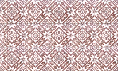 Seamless Portugal or Spain Azulejo Wall Tile Background. High Resolution.