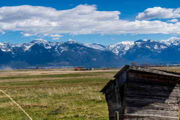 Farm land, and rivers flow through Polsons, Montana, United States