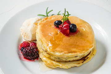 パンケーキセット Very delicious homemade pancake set