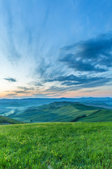 Fototapeta premium Landscape View in light of dawn