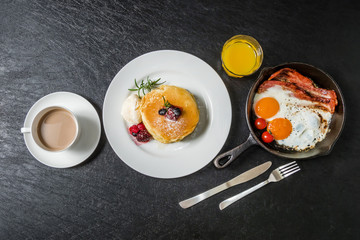 パンケーキセット Very delicious homemade pancake set