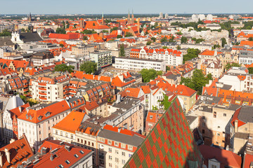 Fototapeta na wymiar Wroclaw / Poland. City panorama, View of the oldest part of the town