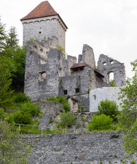 Fototapeta na wymiar Castle ruins Kamen, Radovljica, Slovenia