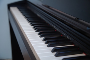 Naklejka premium black white keys old for piano musicians