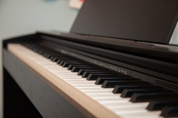 Fototapeta na wymiar black white keys old for piano musicians