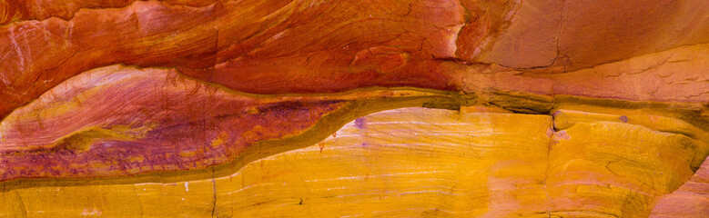 Coloured Canyon is a rock formation on South Sinai (Egypt) peninsula. Desert rocks of multicolored sandstone background.	