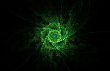 fractal illustration of green object