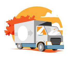 Fototapeta premium Truck for fast shipping