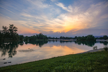 Jarun Lake sunset