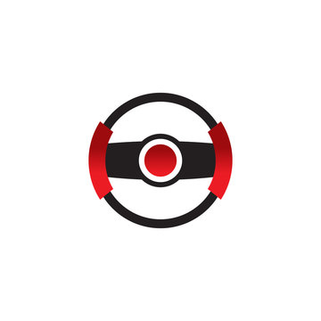 Steering car logo design vector template