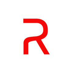 R letter logo design vector template
