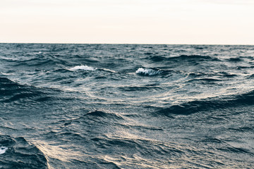 dark blue sea water background, shades of blue in black sea