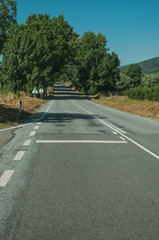 Road passing through rural landscape