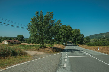 Road passing through rural landscape