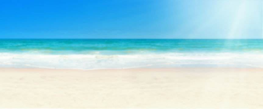 Tropical beach and sunshine. Travel summer holiday background