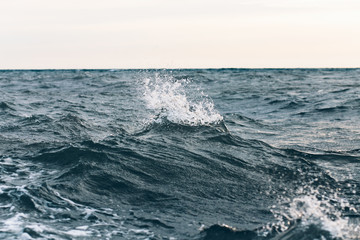 dark blue sea water background, shades of blue in black sea