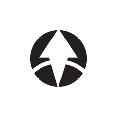 Upload icon logo design vector template