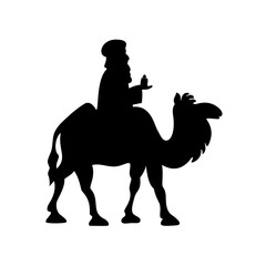Cartoon Bactrian Camel and Magi