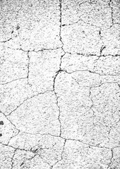 Distress old cracked concrete texture, vector illustration. Black and white grunge background. Stone, asphalt, plaster, marble.