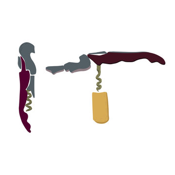 Hand Drawn Corkscrew Illustration