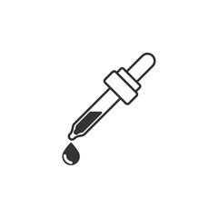 Dropper icon template black color editable. Dropper symbol Flat vector sign isolated on white background. Simple logo vector illustration for graphic and web design.