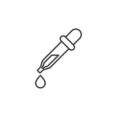 Dropper icon template black color editable. Dropper symbol Flat vector sign isolated on white background. Simple logo vector illustration for graphic and web design.