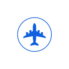 Fototapeta premium Modern Airplane Traveling Cargo Freight Icon Logo for all business company with high end look