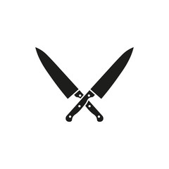 Knife cross icon. Flat design. Vector illustration. Isolated.