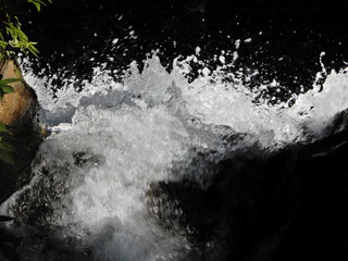 っ水しぶき、滝