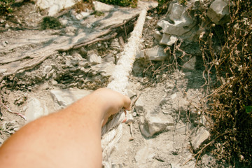 Hobbies and sports. To climb a mountain. Summer and active rest.