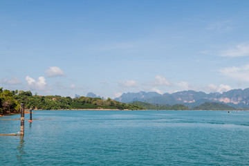 Ratchaprapa Dam or Cheow Larn Lake, Khao Sok national parks is one of the most beautiful locations in Thailand