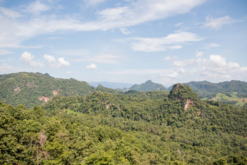 Naklejka premium Mountain view in Maehongson,Thailand