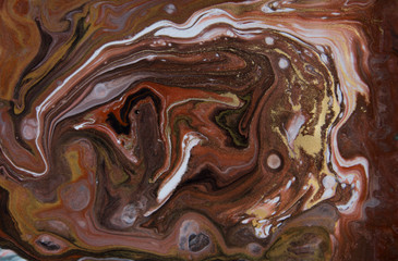 Bronze and gold marbling pattern. Golden marble liquid texture.