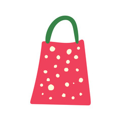 Red gift paper bag illustration