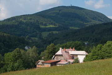 Architecture under Velky Javornik in Beskydy in Czech republic