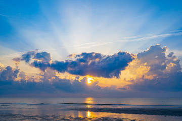 Morning sunrise view at sea