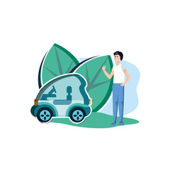 Avatar man and eco car design