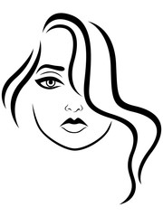 Abstract beautiful young woman