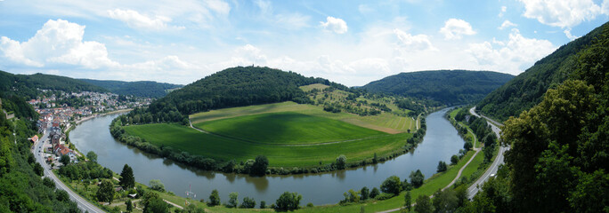 Saarschleife im Saarland, Saar, Fluss, Natur
