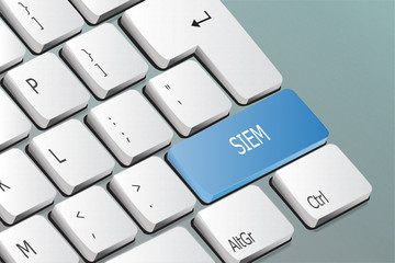 SIEM written on the keyboard button - obrazy, fototapety, plakaty