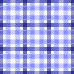 Blue and white textured tartan checkered pattern for textile/fabric etc