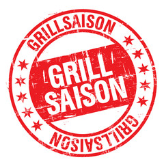 Illustration - Stempel - Grillsaison - Rot