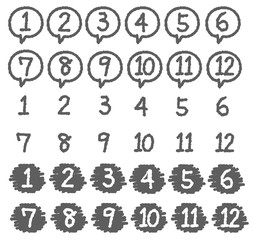 手描き風の数字